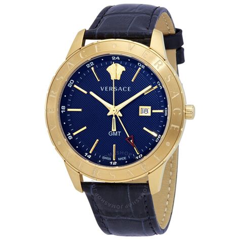 versace univers gmt watch price|Versace Univers GMT Blue Dial Blue Leather Men's Watch .